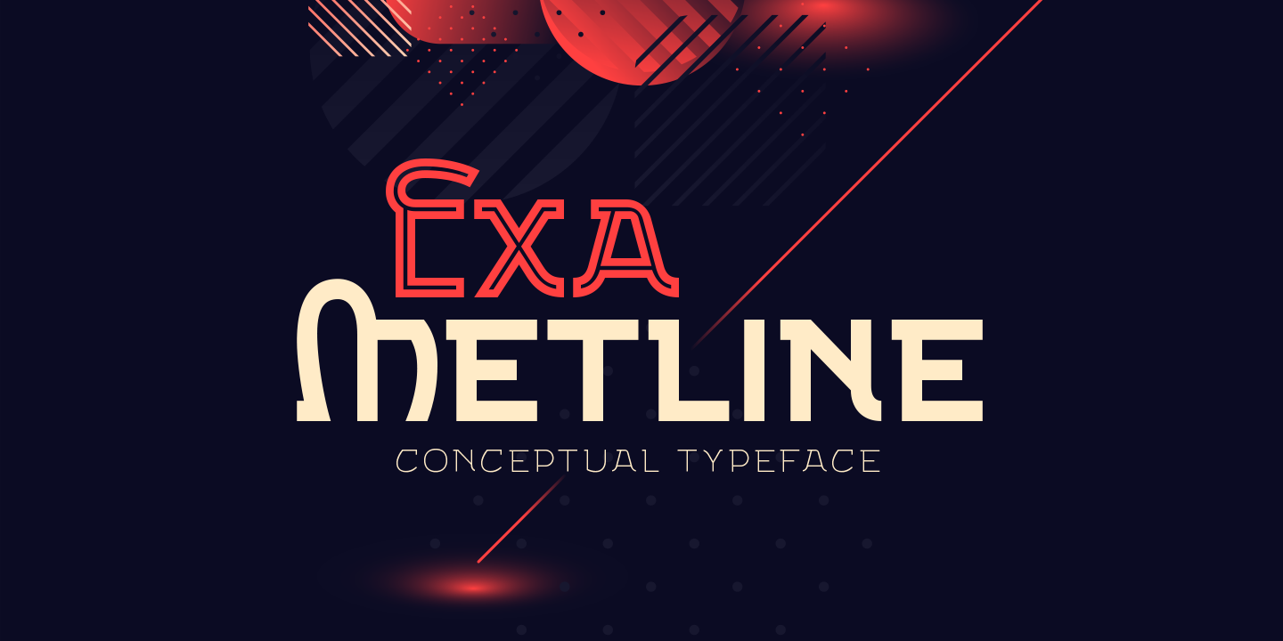 Przykład czcionki Exa Metline